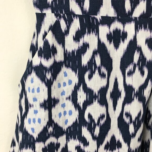 Gap Navy & White 100% Linen Dress Size 0 Petite - Picture 5 of 8